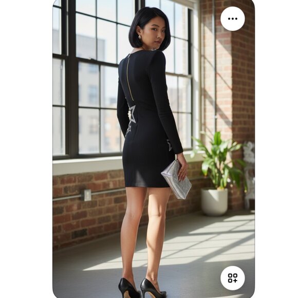 Balmain Runway embellished-star fitted dress Size 38 FR, S/M US With Tags - Picture 5 of 16